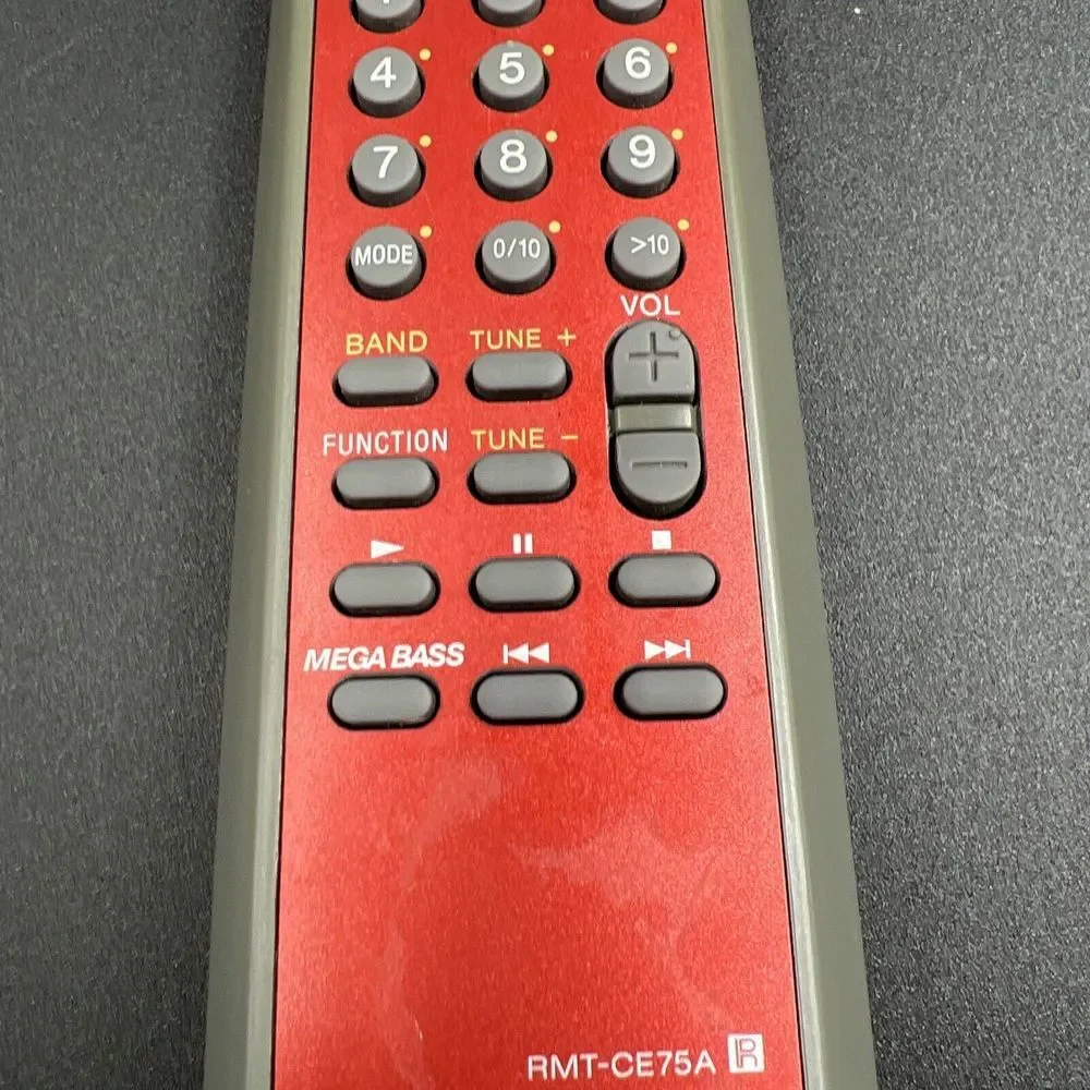Sony OEM RMT-CE75A Gray With‎ Red Inlay Remote Control